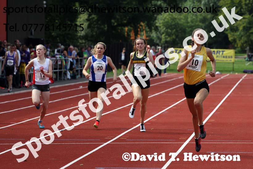 Womens 300 metres at the Northern Inter-Counties under-17s and 15s at Witton Park, Blackburn. Photo: David T. Hewitson/Sports for All Pics